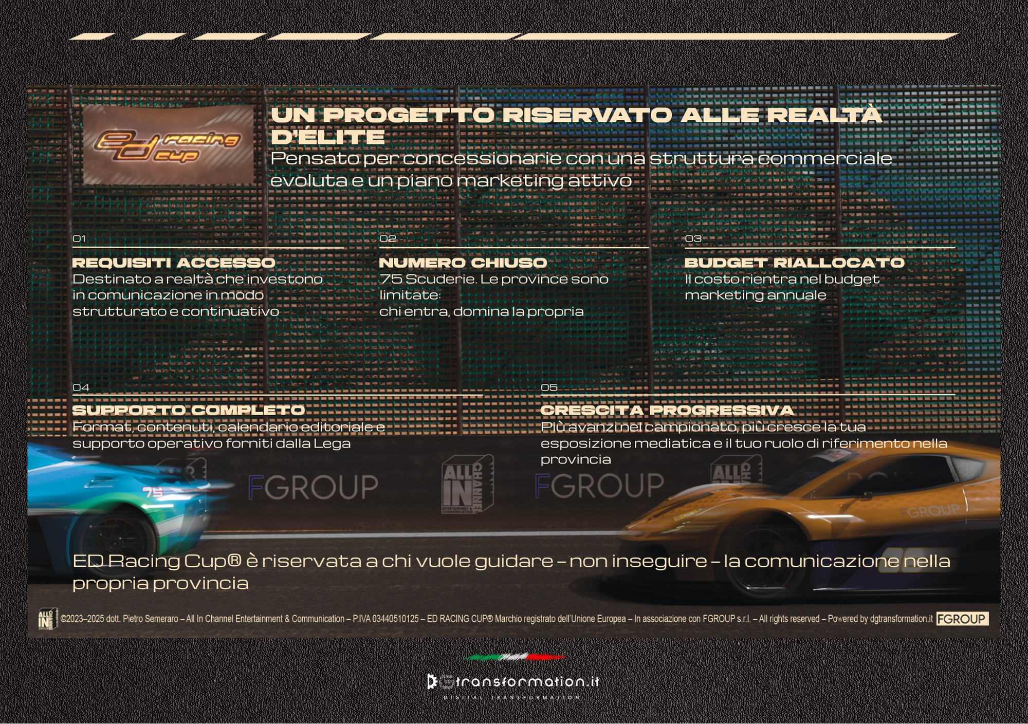 Slide12 descrittiva progetto ED Racing Cup